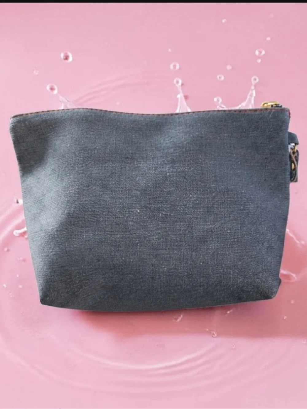 Hello Kitty Denim Accessory Pouch And Jewelry Set